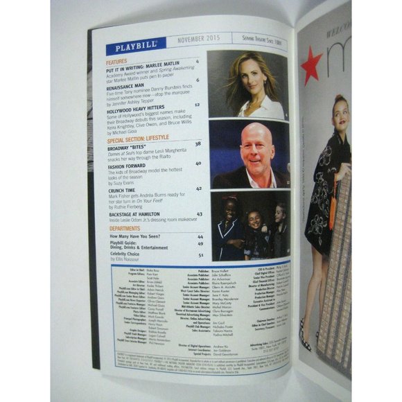 Arthur Miller's View From Bridge Playbill Opening Night November 2015 Gould - Picture 6 of 7